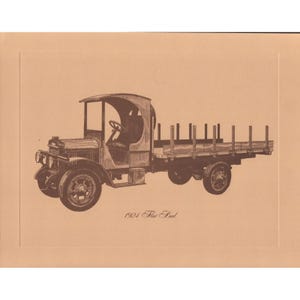 Rockwell Antique Truck Collection Art Print Set 1915-1924 Mail Freight Dump Flat image 5