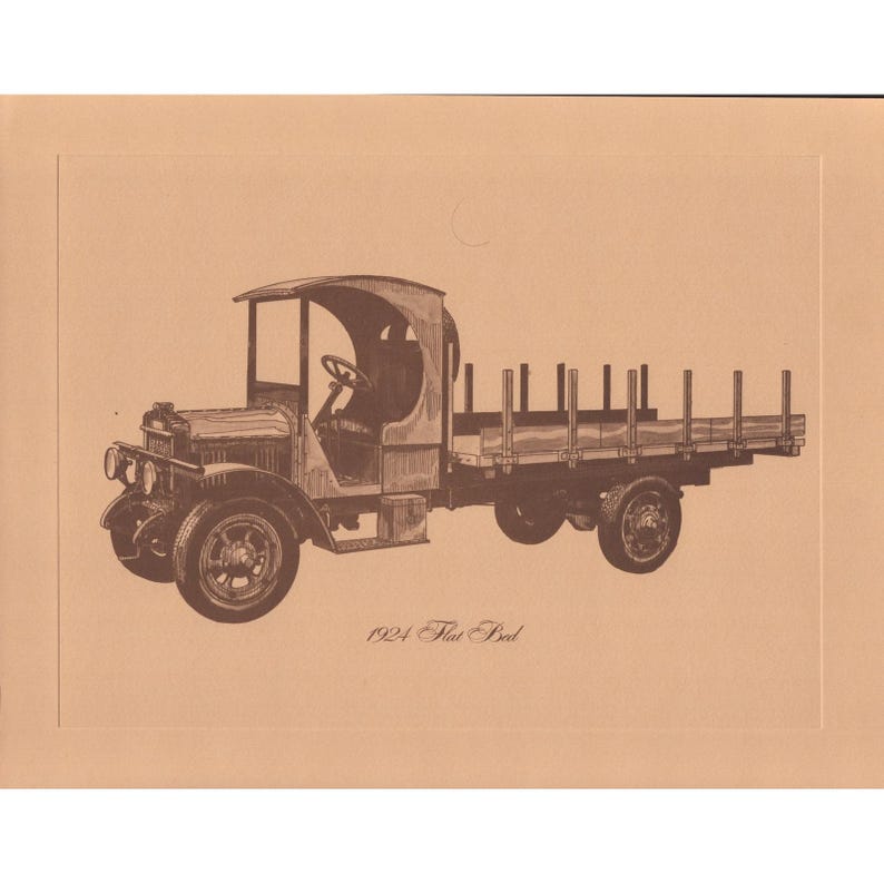 Rockwell Antique Truck Collection Art Print Set 1915-1924 Mail Freight Dump Flat image 5