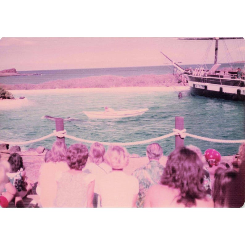 Vintage 1970s Sea Life Park Hawaii Dolphin Show Tall Ship Photo Lot of 17 image 13