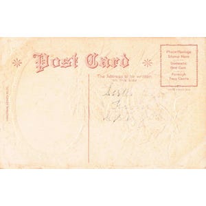 1910年製ヴィンテージ E ナッシュ クリスマスポストカード 赤いポインセチア 冬の農場風景 No.30 画像 2