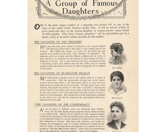 1891 Scribners Magazine Famous Daughters Ladies Home Journal Dickens Hawthorne