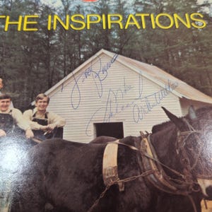 The Inspirations Old Time Singin' Vinyl LP Signed Canaan Records CAS-9718 image 2