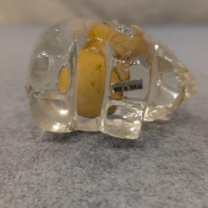 Vintage Clear Glass Elephant Figurine with Integrated Candle Made in Taiwan image 5