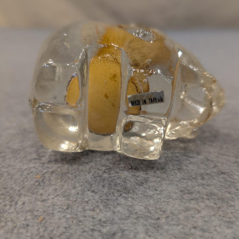 Vintage Clear Glass Elephant Figurine with Integrated Candle Made in Taiwan image 5
