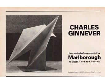 Vintage Charles Ginnever Marlborough Gallery Print Ad Goddards Dream Sculpture