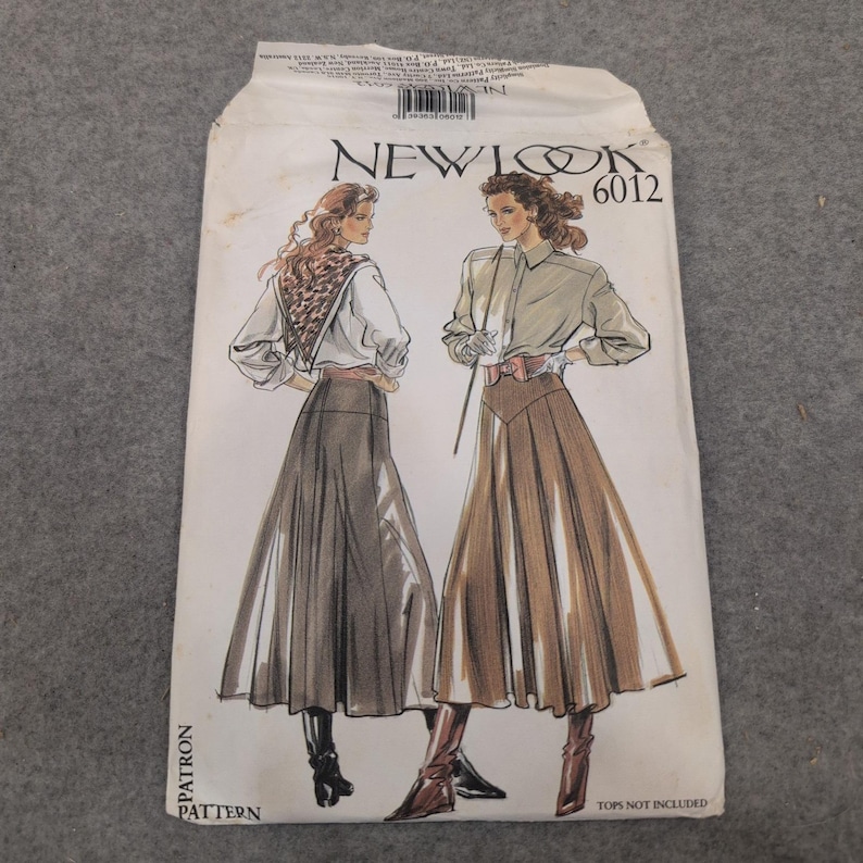 New Look 6012 Sewing Pattern Womens Flared Skirt Yoke Size 8-18 Uncut Vintage image 1