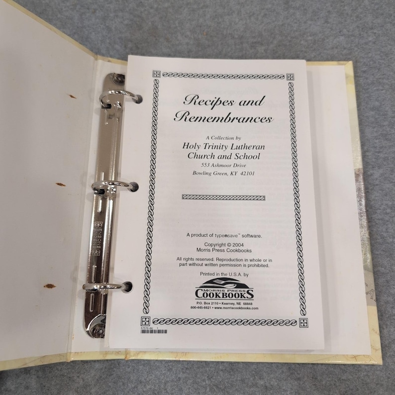 Recipes and Remembrances Holy Trinity Lutheran Church Cookbook 2004 Kentucky image 2
