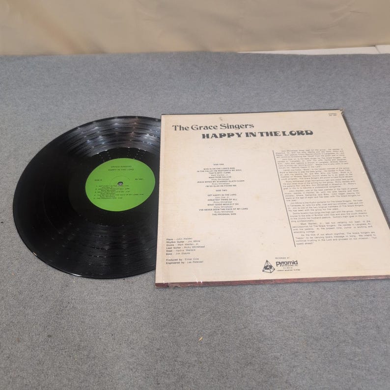 The Grace Singers Happy In The Lord Vinyl LP Record Pyramid OS 1581 Gospel Music image 2