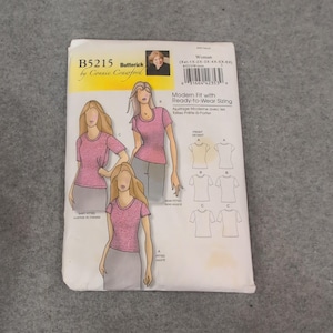 Butterick B5215 Connie Crawford Plus Size Knit Tops Sewing Pattern XXL-6X VG image 1