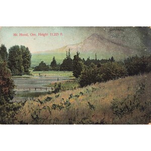Vintage Mt Hood Oregon Postcard M Rieder J K Gill Co Made in Germany VG image 1