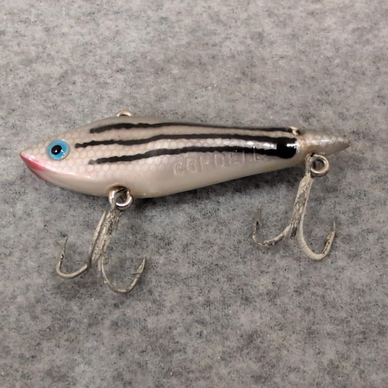 Cordell Hot Spot Fishing Lure Silver Black Stripe Blue Eye Vintage Tackle image 1