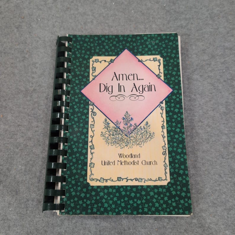 Amen... Dig In Again Woodland United Methodist Church Alabama Cookbook 2001 VG+ image 1