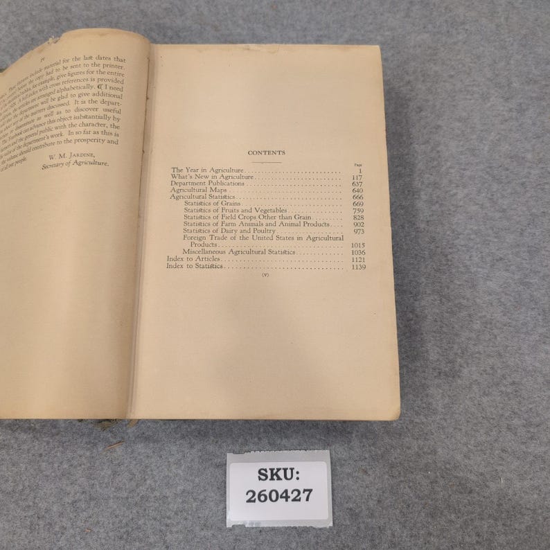 1928 Yearbook of Agriculture USDA Hardcover Antique Reference Book 260427 image 3