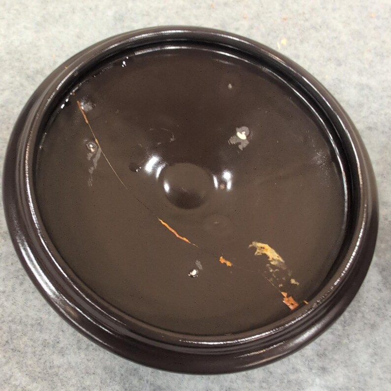 Franciscan Brown Glazed Ceramic Sugar Bowl with Lid Vintage Stoneware image 4