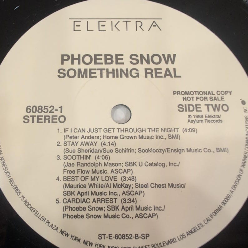 Phoebe Snow Something Real Vinyl LP 1989 Promo DMM Audiophile 60852-1 VG Bild 8