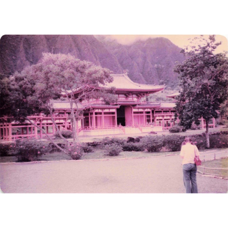 Vintage 1970s Byodo-In Temple Oahu Hawaii Buddha Photo Lot of 9 image 8
