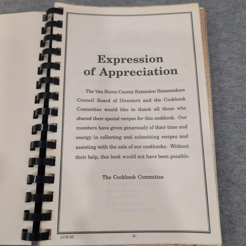 Our Best Home Cooking Van Buren County, Arkansas Extension Homemakers Cookbook image 2