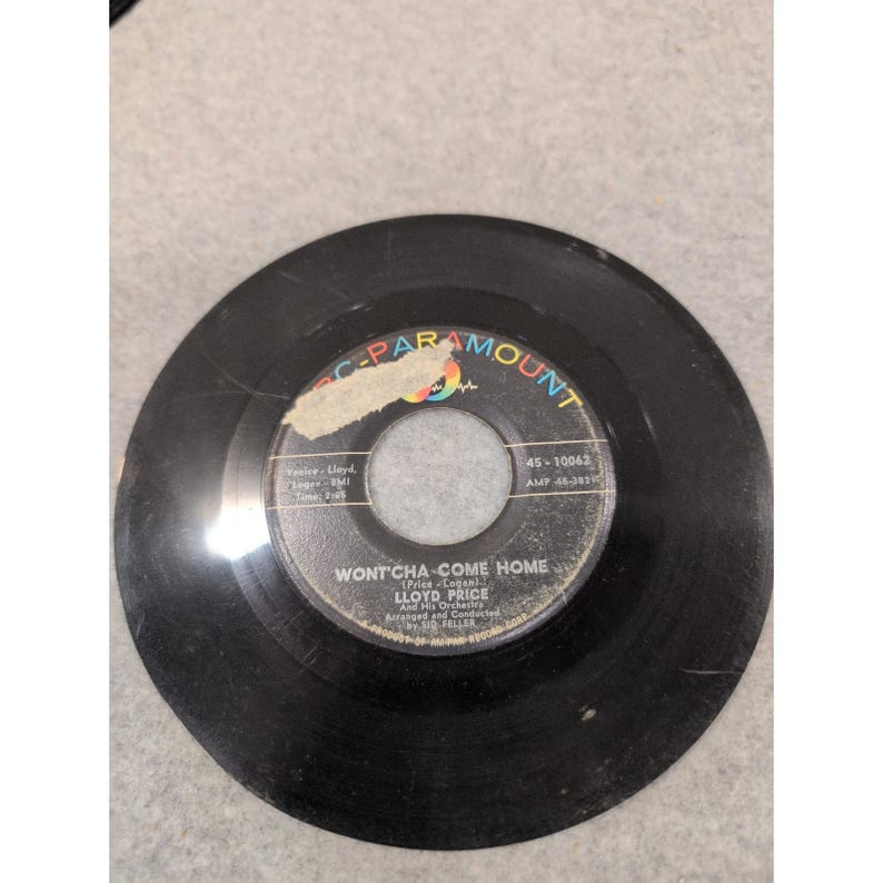 Lloyd Price Wont'cha Come Home ABC-Paramount 45-10062 Vinyl 45 image 3