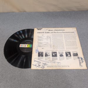 Ernest Tubb Blue Christmas Vinyl LP Decca DL 74518 Texas Troubadours Signed image 2