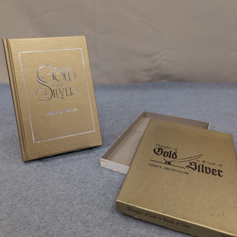 Thoughts of Gold in Words of Silver Leroy Brownlow Hardcover Book with Slipcase image 1