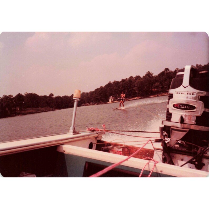 Vintage 1970s Lake Water Skiing Photos Lot of 6 Mercury 650 Motor 3.5x5 image 2