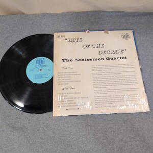 The Statesmen Quartet Hits of the Decade Vinyl LP Chime Records CH-604 Stereo image 2