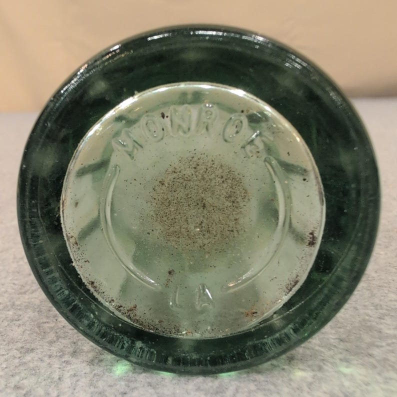 Botella de vidrio vintage de Coca-Cola de Navidad de 1923, patente Monroe LA Georgia Green imagen 6