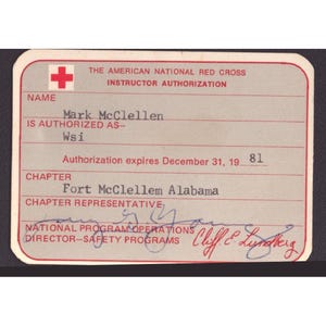 Vintage Alabama Red Cross Instructor Cards & Medical Self Help Training Lot 4pc image 2