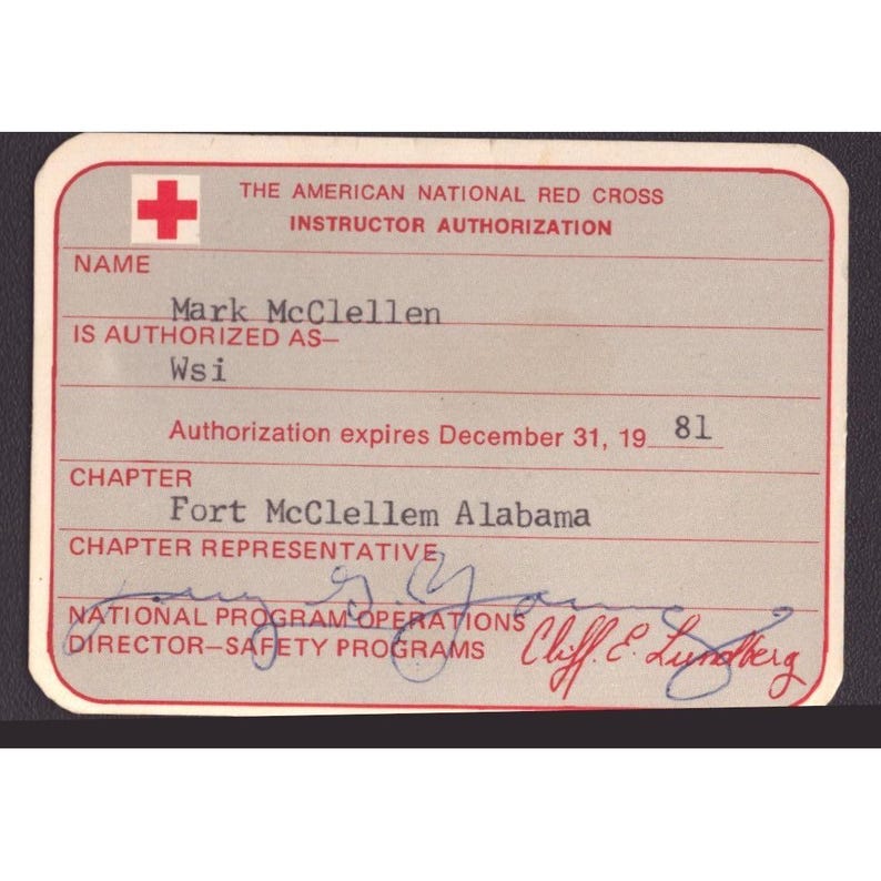 Vintage Alabama Red Cross Instructor Cards & Medical Self Help Training Lot 4pc image 2