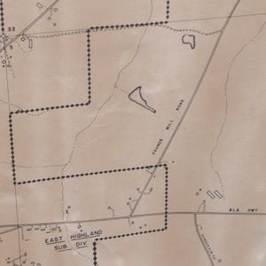 VTG Lineville Alabama Map 1978 City Map Mounted on Wood 21" x 16.5" Clay County image 4