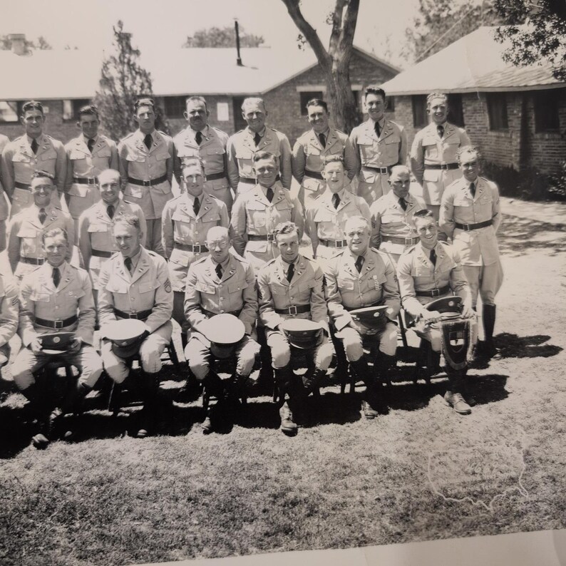 1937 Vtg Fort Bliss Texas US Army Company B Panoramic Photo 82nd Reg 2nd Btn image 10