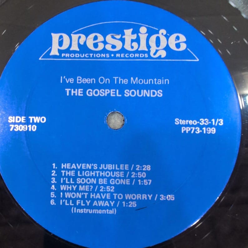 The Gospel Sounds I've Been On The Mountain Vinyl LP Prestige PP73-199 Alabama image 5