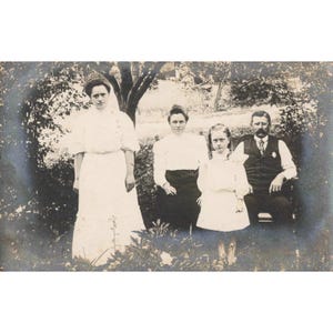 Vintage 1907 RPPC Real Photo Postcard Family Portrait Campbellville NY image 1