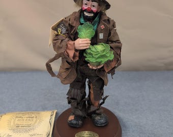 Emmett Kelly Jr. Real Rags Eating Cabbage 2 Clown Collectible Figure Limited Edition