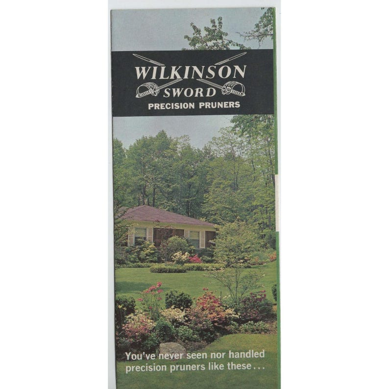 Brochure publicitaire vintage pour outils de jardin Wilkinson Sword Precision Pruners (Très bon état) image 1