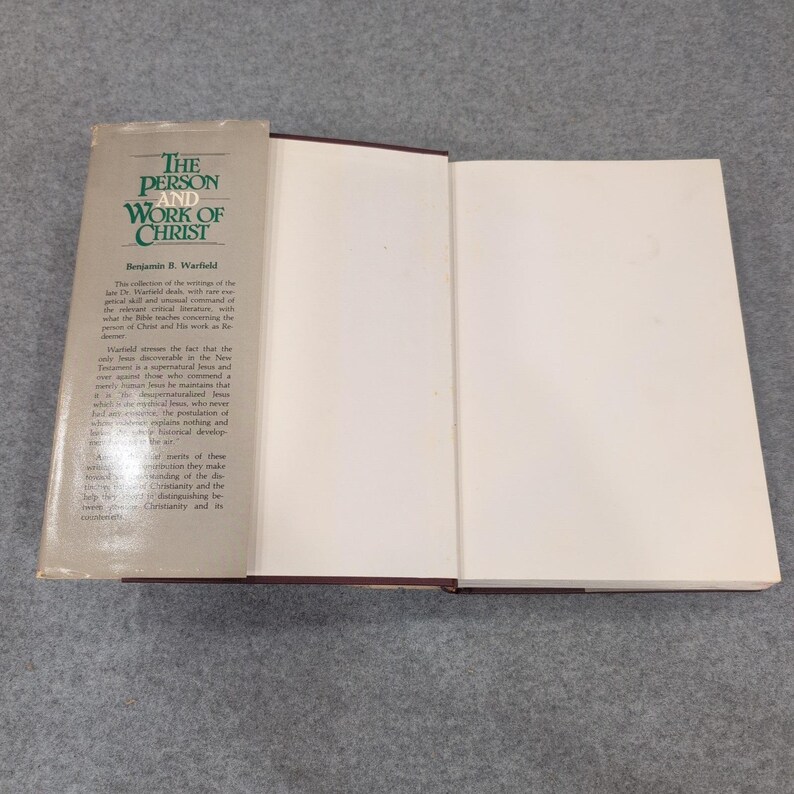 The Person and Work of Christ Benjamin B Warfield 1950 Hardcover Dust Jacket image 2