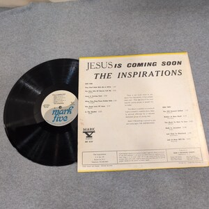 The Inspirations Jesus Is Coming Soon Vinyl LP Mark V Records MV 4137 Gospel image 2