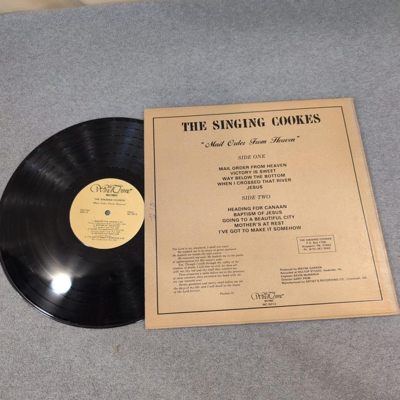The Singing Cookes Mail Order From Heaven Vinyl LP Wind Chime Records WC-5013 image 2