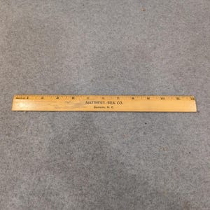 Vintage Matthews-Belk Co Gastonia NC Wooden Advertising Ruler Made in USA image 2