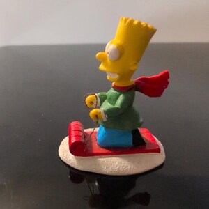 Hawthorne Village Simpsons Bart Simpson Sledding Figurine 2003 78439B image 3
