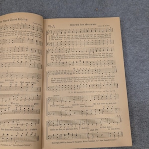 New Gospel Chimes 1960 James D Vaughan Shaped Note Gospel Song Book Hymnal image 4