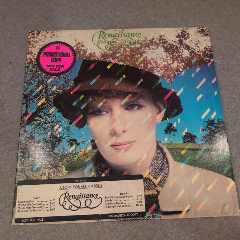 Renaissance A Song For All Seasons Vinyl LP 1978 Sire SRK 6049 Promotional Copy image 1