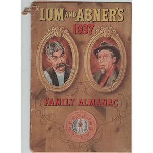 Vintage 1937 Lum and Abner Family Almanac Horlick's Malted Milk Radio Promo image 1