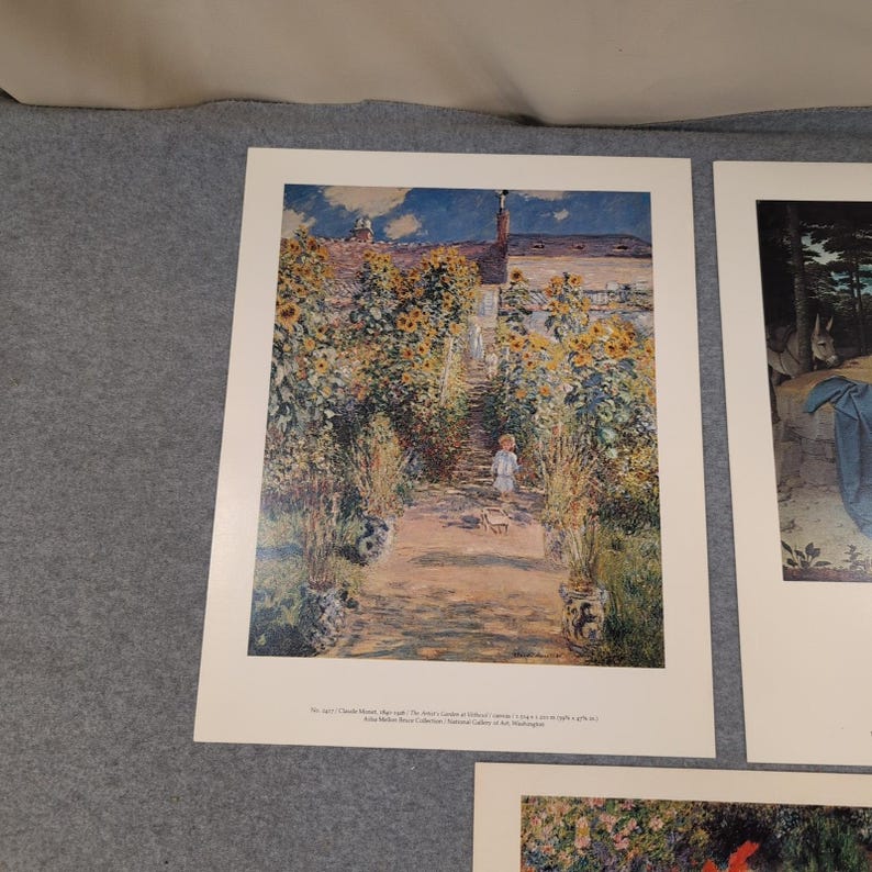 National Gallery of Art Print Set Renoir Monet Gerard David Impressionist Art image 3