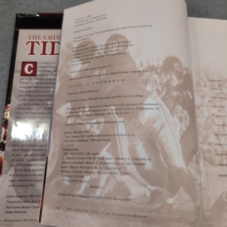 The Crimson Tide An Ill. History of Football University of Alabama Winston Groom image 4