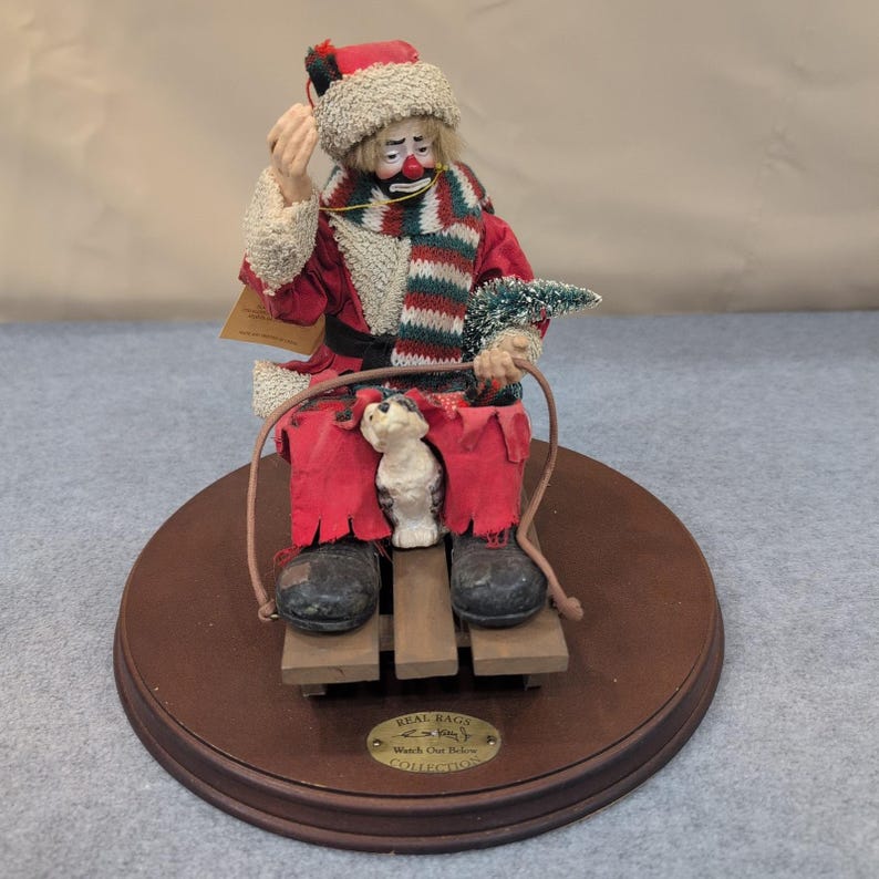エメット・ケリー・ジュニア REAL RAGS ウォッチ・アウト・ビロウ・コレクション ピエロ クリスマス フィギュア 画像 1
