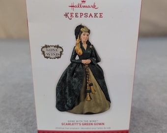 Hallmark Keepsake Gone With the Wind Scarlett's Green Gown Christmas Ornament