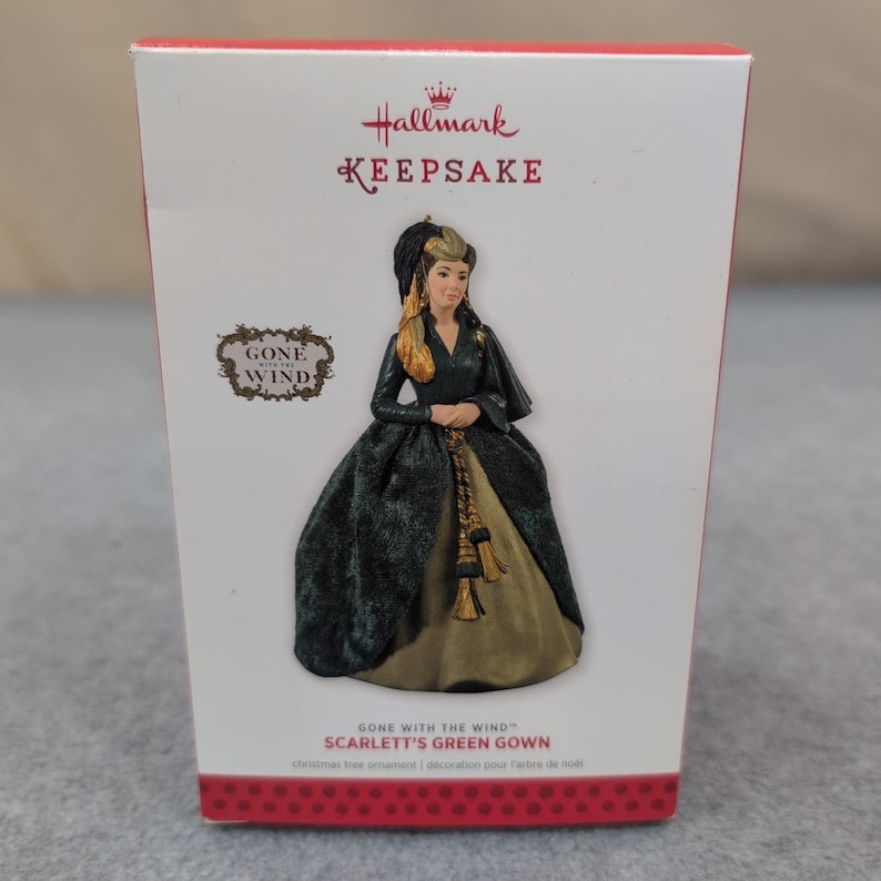 Hallmark Keepsake Borta med vinden Scarletts gröna klänning julgransprydnad bild 1
