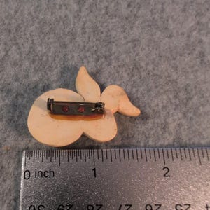 Cute Bunny Rabbit Pin Brooch Glittery Ears & Tail Easter Spring Accessory image 2