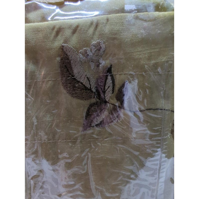 Springmaid Luxury Valance - Garden Embroidery 50" × 18" Knife Pleat Edge NOS image 3